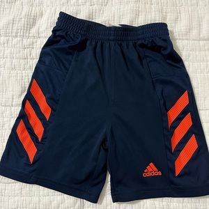 Boys 6 Adidas Aeroready Shorts. Navy and Orange. GUC